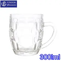 在飛比找蝦皮購物優惠-泰國UNION玻璃圓桶式有柄拿鐵杯馬克杯300cc