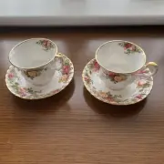 Royal Albert Floral Tea Cup And Saucer Set Of 2