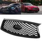 ⊹Gloss Black For Eau Rouge Style Front Bumper Mesh Grille Grill For Q50