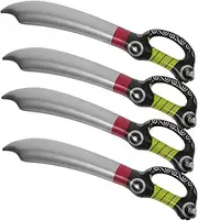 LALADEFIEE 5Pcs Inflatable Pirate Swords for Halloween Cosplay Festival Props Fun Decor for Pirate Costume Parties Easy to Inflate and Carry