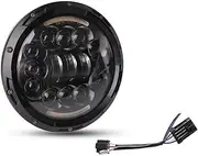 Motorcycle Headlight 7 inch LED Headlight Halo DRL Light For Rod Fat Boy For Heritage Softail For Slim Deluxe Switchback For Road King Motorcycle B