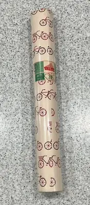 Vintage Birthday Bicycle Spring Summer Gift Wrapping Paper Roll 75 Square Ft