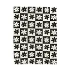 White And Black Checker Flower Soft Throw Plush Blanket For Bedding