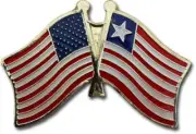 Wholesale Pack of 50 USA American Liberia Friendship Flag Hat Cap lapel Pin