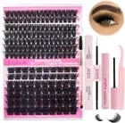DIY Lash Extension Kit Individual Lashes Cluster D Curl Eyelash Extension Kit D