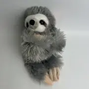 Wild Republic Huggers Sloth Slap Bracelet 8” Wearable Plush Stuffed Animal NWT