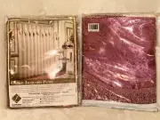Set of 2 - Handkerchief Valances - 50"x20" - Mauve Rose Color - Fringes - NWT