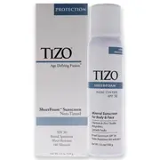Tizo SheerFoam Body And Face Non-Tinted SPF 30 by Tizo for Unisex - 3.5 oz Sunscreen