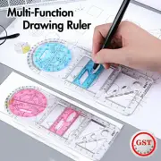 Multifunction Drawing Ruler Mathematics Geometric Measuring Drafting School
