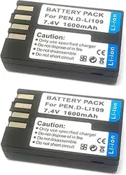 2Pcs D-Li109 Battery for Pentax D-LI109 Pentax K-R K-30 K-50 K-500 KR K2 K30 K50 K500 K-S1 K-S2 S1 K-70 Camera.