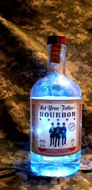 Not Your Fathers Bourbon Bottle Bar Light Man Cave Custom Made Battery Powered