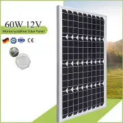60W Solar Panel 12V Mono 60 Watt Home Generator Caravan Camping Battery Charging