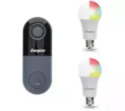 Energizer Wired Smart Doorbell and 2-Pack Smart LED Light Bulbs - e242771 -