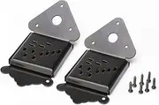 2PCS Black Traditional Tailpiece with Cover for Mandolin Guitar Maker