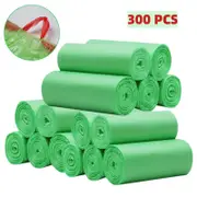 300PCS Biodegradable Bin Liners Kitchen Compostable Garbage Bags With Drawstring