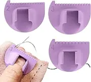 Edge Stitching Tool | Sewing Finger Ruler - Set of 3 Thumb Templates Guide Ruler for Beginners Straight & Curved Seams Quilting Crafts