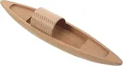 HOODANCOS Wooden Boat Model Natural Desktop Boat Decoration Compact Craft for Home Office Decor Enthusiasts Workmanship Realistic Design