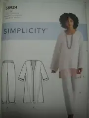 Jacket Top Tunic Pants size 16-24 Simplicity 8924 Sewing Pattern
