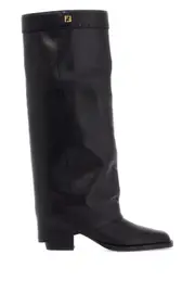 [FENDI] FENDI layered boots with heel 36 Black