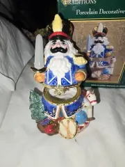 Traditions Porcelain Decorative Trinket Box 6” The Nutcracker Hand Painted