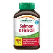 Jamieson Vitamins Salmon And Fish Oil Bonus Size, 200 Softgels