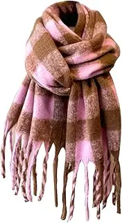 [generic] Unisex Warm Scarf Fashion Tassels Neckerchief Autumn Winter Long Scarf for Autumn