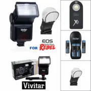 PRO HD LED FLASH + REMOTE + CHARGER + BATTERIES FOR ALL CANON EOS DSLR CAMERAS