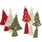 Macrames Christmas Tree Wall Hanging DIY Material Package Handwoven Set