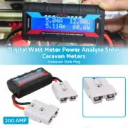 200AMP Volt Watt Meter Digital DC Caravan Solar Power Analyzer Anderson Style