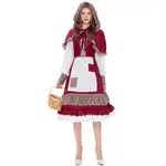 萬聖節服裝大人小紅帽 角色扮演服裝變裝派對 COSPLAY服裝農場女僕連身裙 女傭服