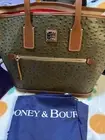DOONEY BOURKE OSTRICH LEATHER LG SHOPPER TOTE IN OLIVE NWT