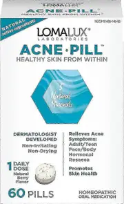 Lomalux Laboratories Acne Pill, Tablets, Natural Berry, 60 Ea