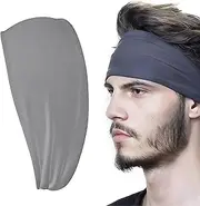 [EZONEDEAL] Sports Headbands for Men & Women, Sweatband Sports Headbands for Running, Cycling, Basketball, Yoga, Fitness Workout Stretchy, Unisex Hairband, Soft Cotton Cloth Stretchy Headbands