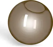KastLite 12" Bronze Acrylic Lamp Post Globe | 5.25" Neckless Opening