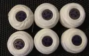 Bulk 6 Balls DMC Special Dentelles sz 80 - 97m Color B5200 Snow White NOS GC