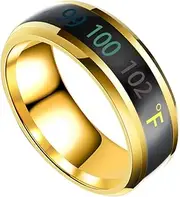 [COLLBATH] 1pc Couple Ring Temperature Display Rings Temperature Rings for Women Rings for Men Promise Rings Couples Men Rings Color Aldult Jewelry Stainless Steel Men and Women