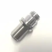 Low PIM N Female to N Female Bulkhead RF Coax Adapter Connector White Bronze