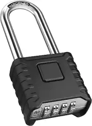 2.3In Long Shackle Combination Padlock, Large Heavy Duty Outdoor Padlock [One-T