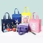 Side Mesh Pocket Lunch Bag Tote Bag Kid Student Office