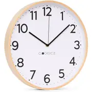 Clocksicle Silent Wood Wall Clock, Black, 31cm