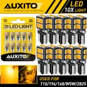 10 AUXITO Amber Yellow 168 921 194 License Side Marker Light Canbus LED Bulb 14E