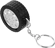 SHINEOFI Sturdy Mini Measuring Tape Keychain Heat Transfer Keyring Key Holder Pendant Tire Shape for DIY