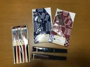 Japanese Ukiyoe Chopsticks 5 x set and 4 x Japanese fan with 2 x japanese towels
