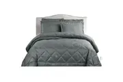 Hotel Living Eli Jacquard Comforter Set Queen Charcoal Comforter Sets Queen