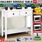 Hallway Console Table Hall Side Entry 2 Drawers Display White Desk Furniture