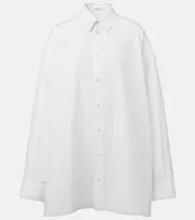 [Wardrobe.NYC] Wardrobe.NYC Oversized cotton poplin shirt dress UK 4 white