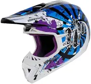 Nitro-Helmets 608-MX Bedlam, motocross helmet , color: Black/White/Blue , size: XL