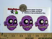 3 - Zombie Heads 2" Hard Hat Toolbox Helmet Sticker H 172