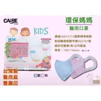 在飛比找蝦皮購物優惠-✨現貨快速出貨✨ 台灣製 環保媽媽醫用口罩 兒童立體耳掛（藍