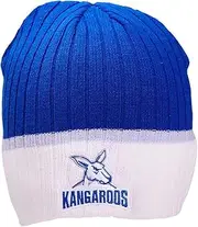 North Melbourne Kangaroos AFL Footy Mens Adults Boundary Rib Beanie